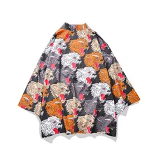 Japanese Traditional Clothing Satin Male Kimono Gown Japanese Short Robe Loose Kimono Japanese Cardigan Kimono Japones Haori