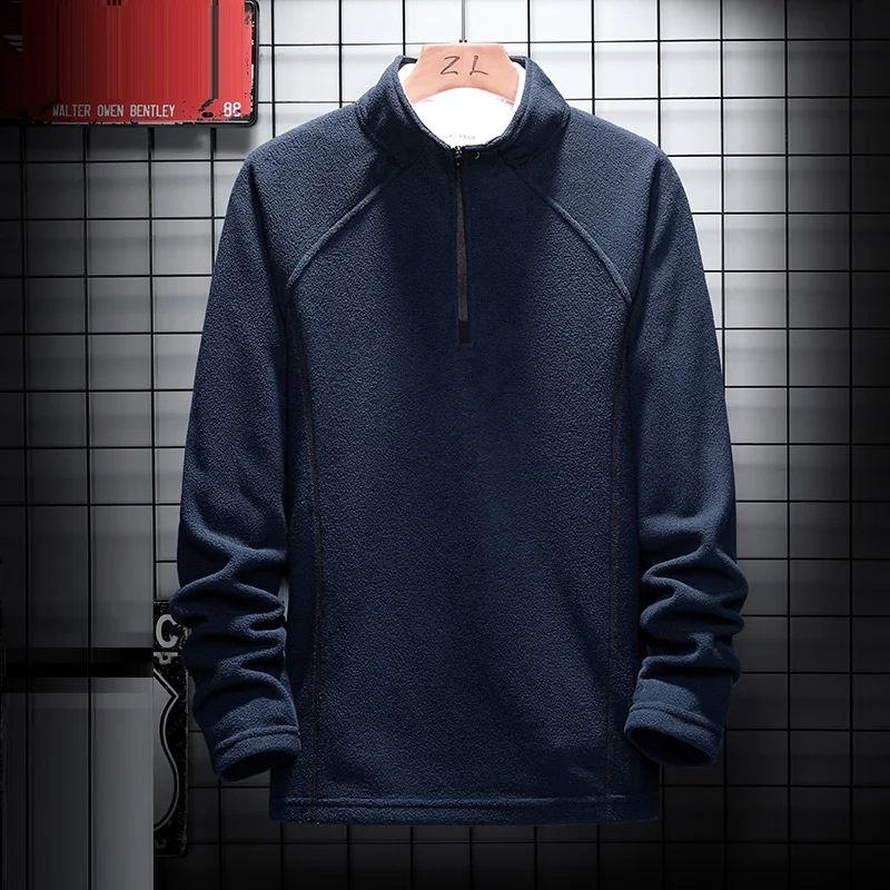 6XL 8XL зимний тёплый флис для мужчин футболки вне двери Спортивная футболка осень плюс размер большой 10XL хаки черный темно синий длинный рукав тройники