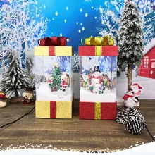 Рождественские украшения Снежная музыка подарок огни снежные огни домашний декор украшения Снежная сцена, снеговик форма подарок ребенку Новинка& 19