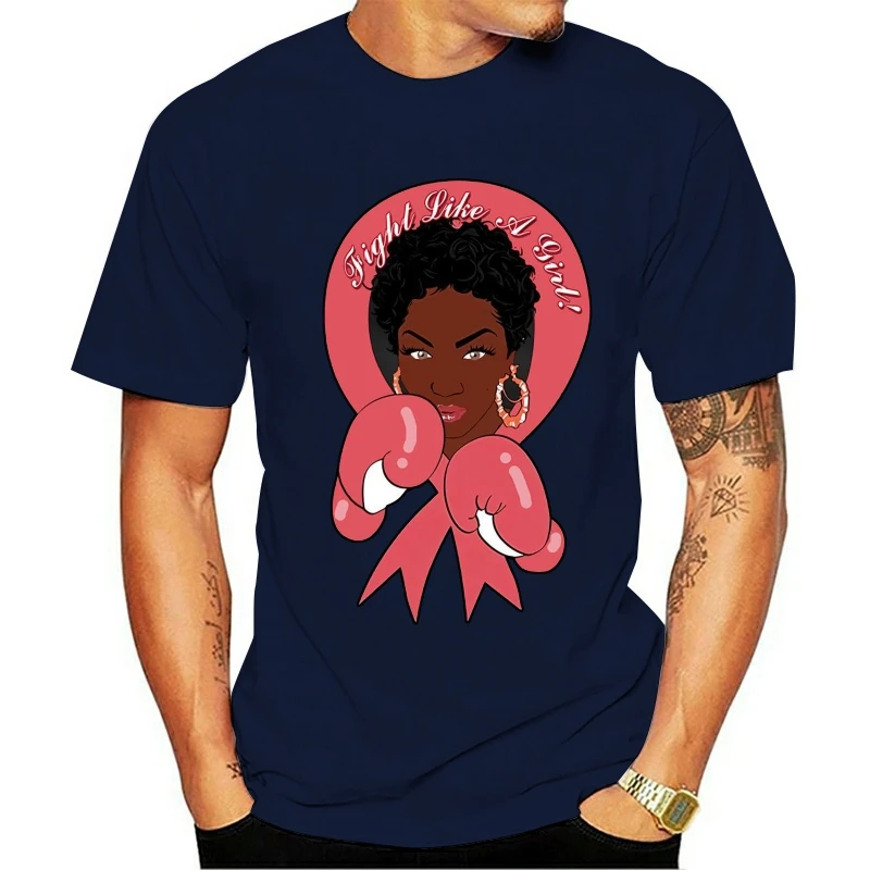 Breast Cancer Awareness for Black T-Shirt Summer Fashion Men's Short Sleeve | Мужская одежда