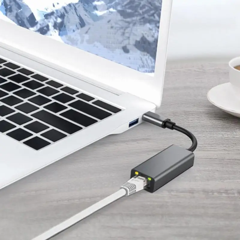 Портативный Lan Ethernet адаптер прочный сети конвертер 10/100 Мбит/с Тип с разъемами типа C и RJ45 мужского и женского пола для Тетрадь планшет нежный