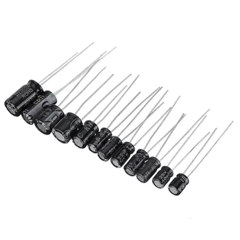 

120pcs 12values 0.22UF-470UF Aluminum Electrolytic Capacitor Assortment Kit Set Pack Accessory