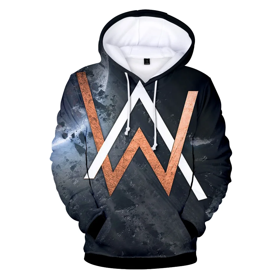 

2018 New Style Alan Walker Electronic Music Genius Allen Walker Related Autumn 3D Color Print Hooded Hoodie