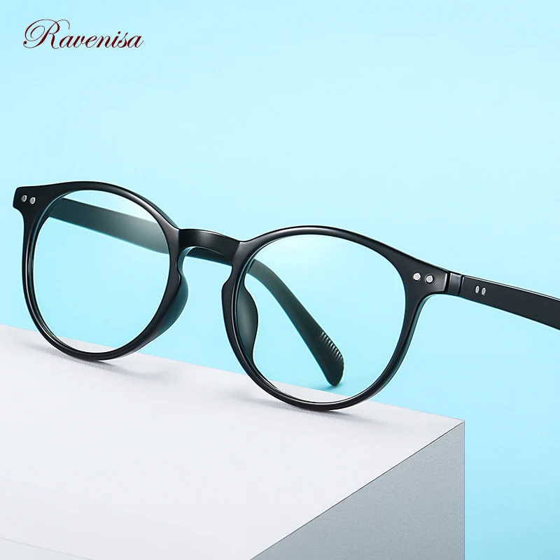 RAVENISA ретро круглые оптические очки с защитой от синего цвета Блокировка