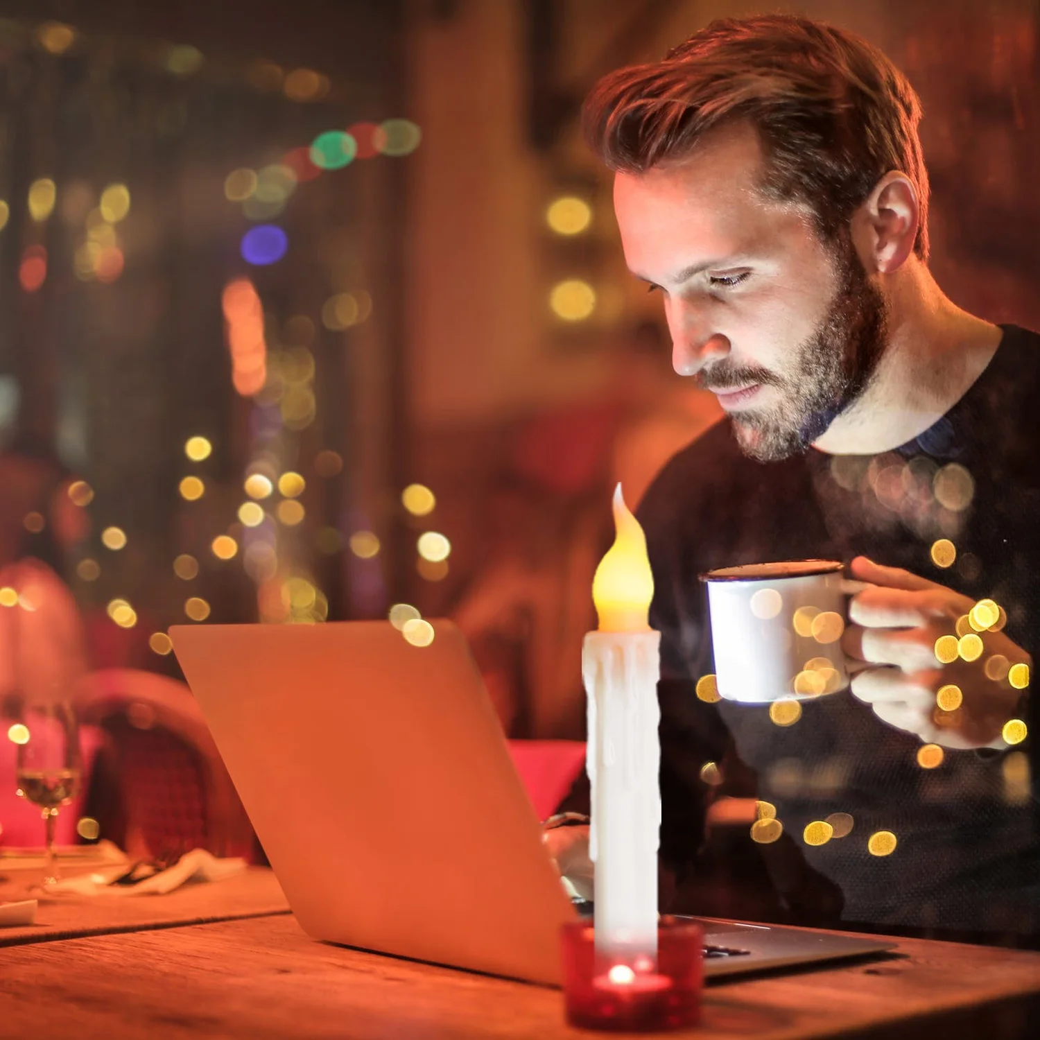 6 шт. светодиодный мерцающий светильник с пультом дистанционного управления