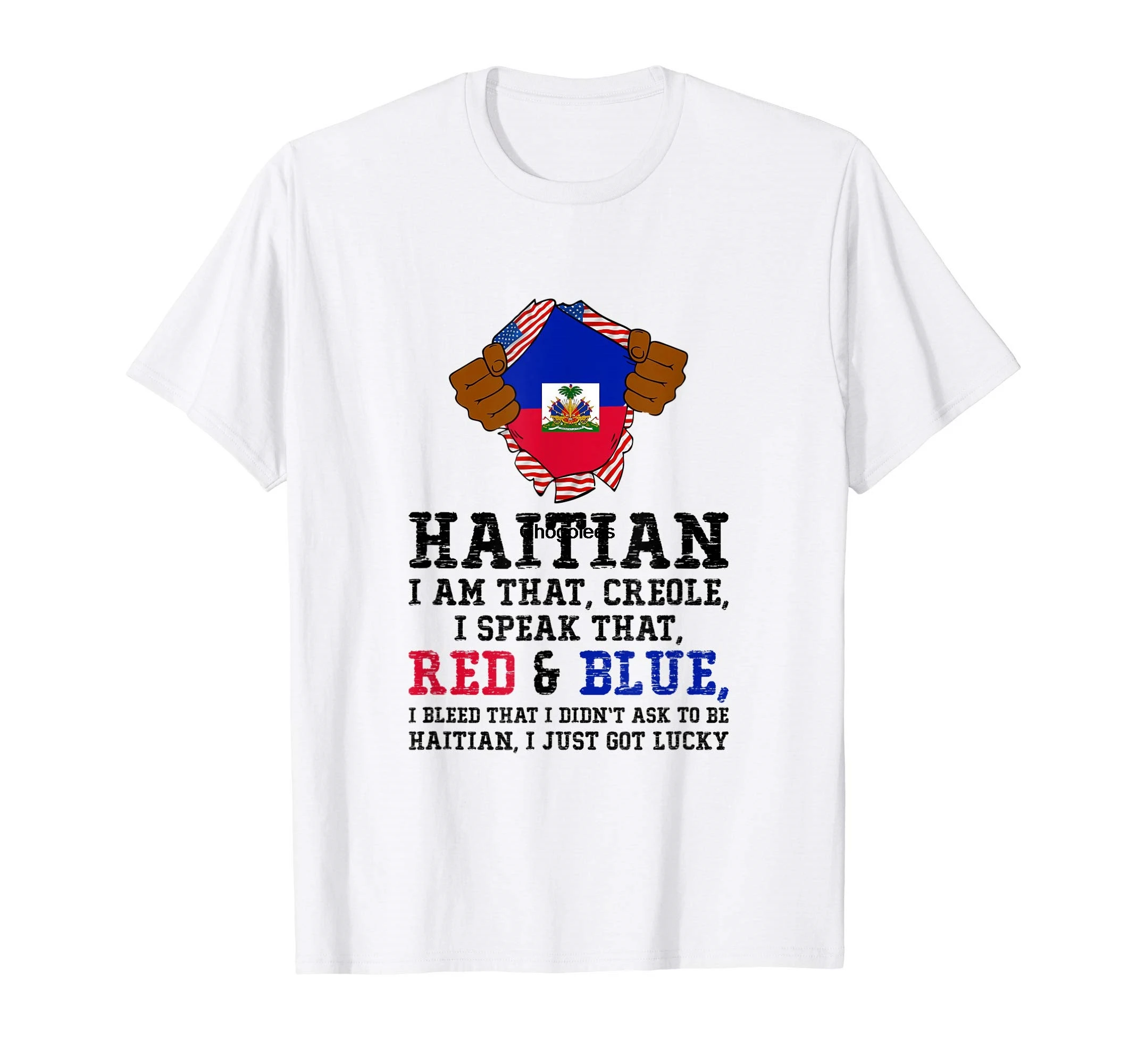 Haitian I Am That Creole Speak Red Blue T Shirt T-Shirt |