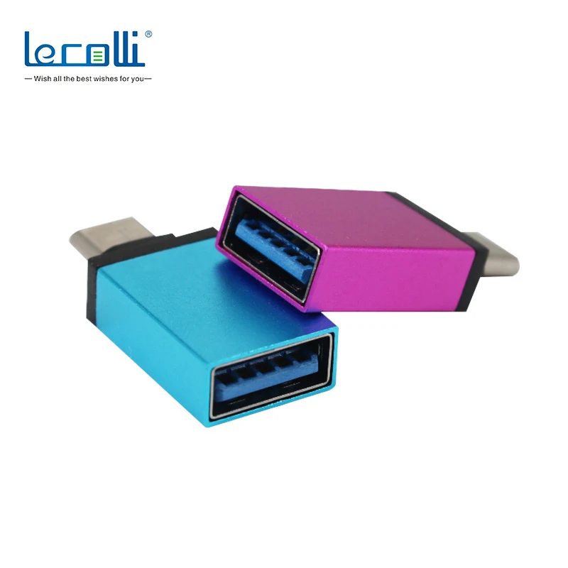 

USB3.0 Internal Thread To C-Type Adapter Aluminum Alloy Long 2 In 1 Compact Portable Android Device U Disk Converter
