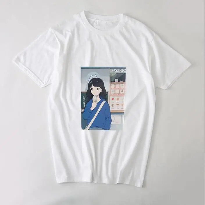 

Summer Girl Print Short Sleeve T-Shirt