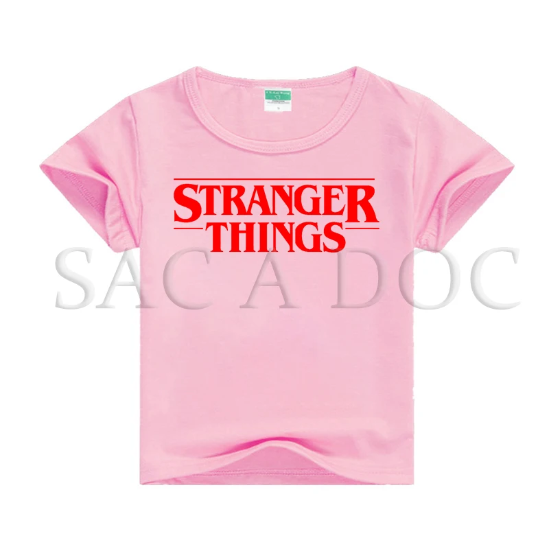 stranger things camiseta kids baby Tshirt Summer Short Sleeve T-shirts unisex tops tees Costume Stranger Things shirt disfraz - Color: kids shirt 19