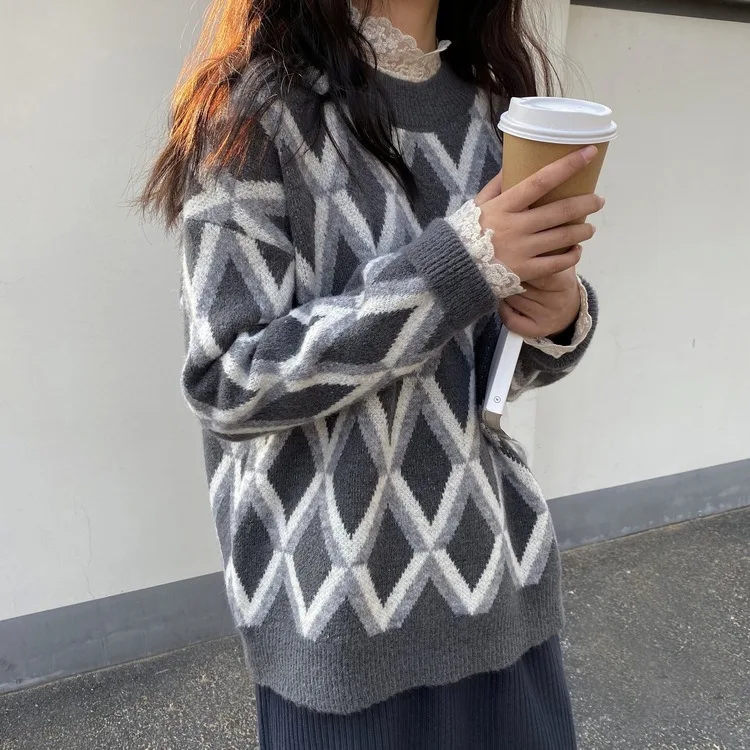 Moo-ru 2019 Women Sweaters and Pullovers Knit Sweater Long Girls Pullover Korean | Женская одежда