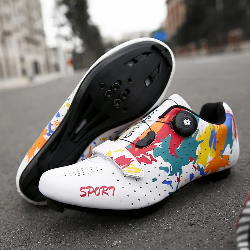Men Cycling Shoes Professional Athletic Bicycle Sneakers Outdoor Sport Rubber Self-Locking Road Bike mtb