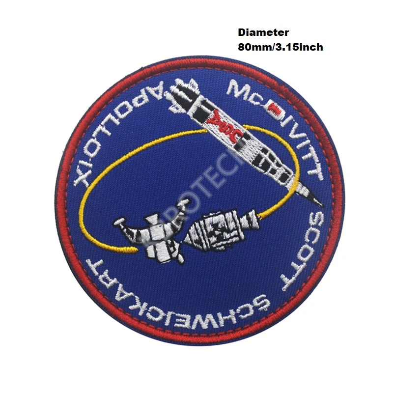 APOLLO 9 Apollo программа вышивка патч, вышитые патчи Военная Тактическая повязка на руку Наплечная Марка Вышивка для одежды - Цвет: APOLLO 9