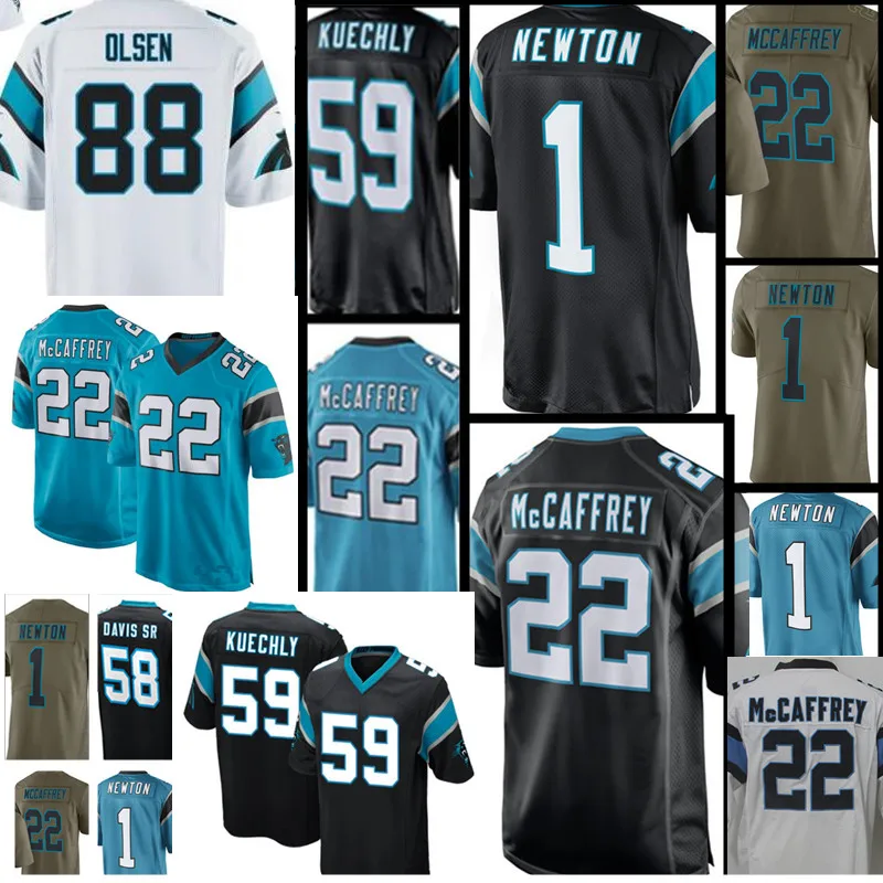 1 Cam Newton JERSEY 59 Luke Kuechly 22 Christian McCaffrey трикотажные изделия