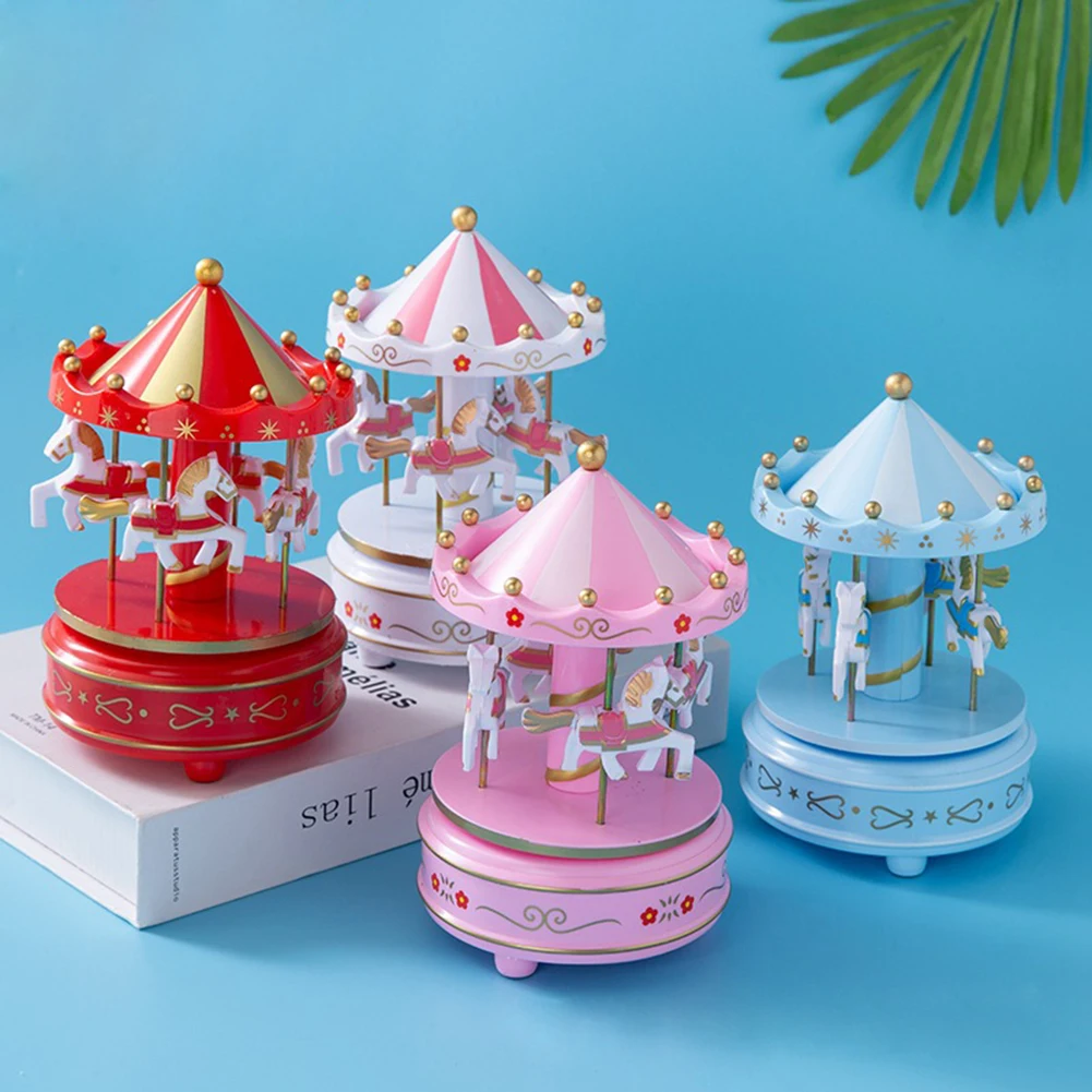 Merry go round Music Boxes Geometric Music Baby Room Decoration Gifts