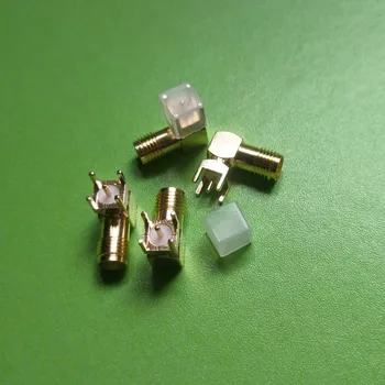 

500pcs SMA Female SMA-KWE KWE Right Angle 90 Degree Thru Hole Plug PCB Mount RF Coaxial Adaptor Adapter Connector
