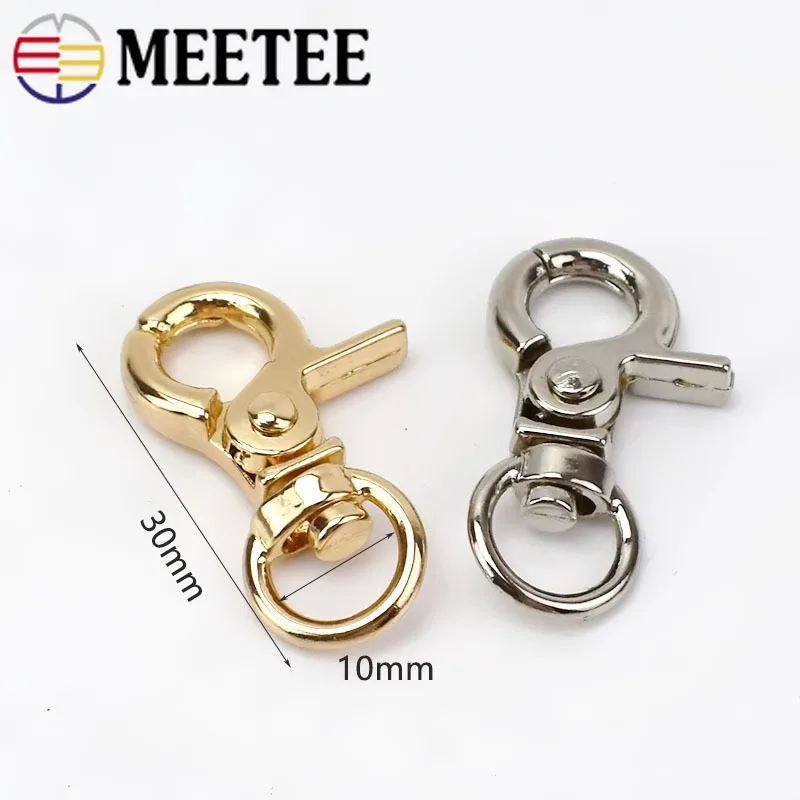 5/10/50 шт. Meetee 10 мм металлические застежки для сумок с пряжкой поворотный замок