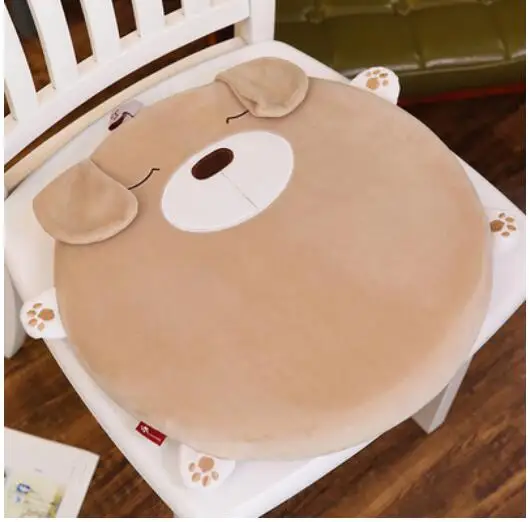 light brown Игрушек! Милые плюшевые игрушки прекрасный мультфильм животных плоский Кот медведь собака мягкая круглая сидя подушка на день рождения Рождественский подарок 1p - Цвет: light brown