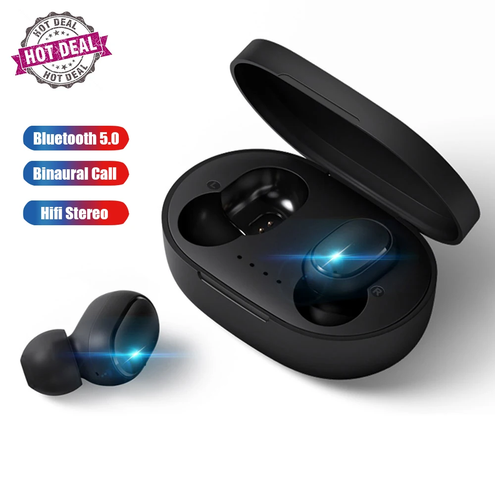 Skup A6S TWS bezprzewodowe słuchawki Bluetooth wodoodporne radio hifi Bluetooth V5.0 słuchawki dla graczy Airbuds z mikrofonem PK Redmi Airdots