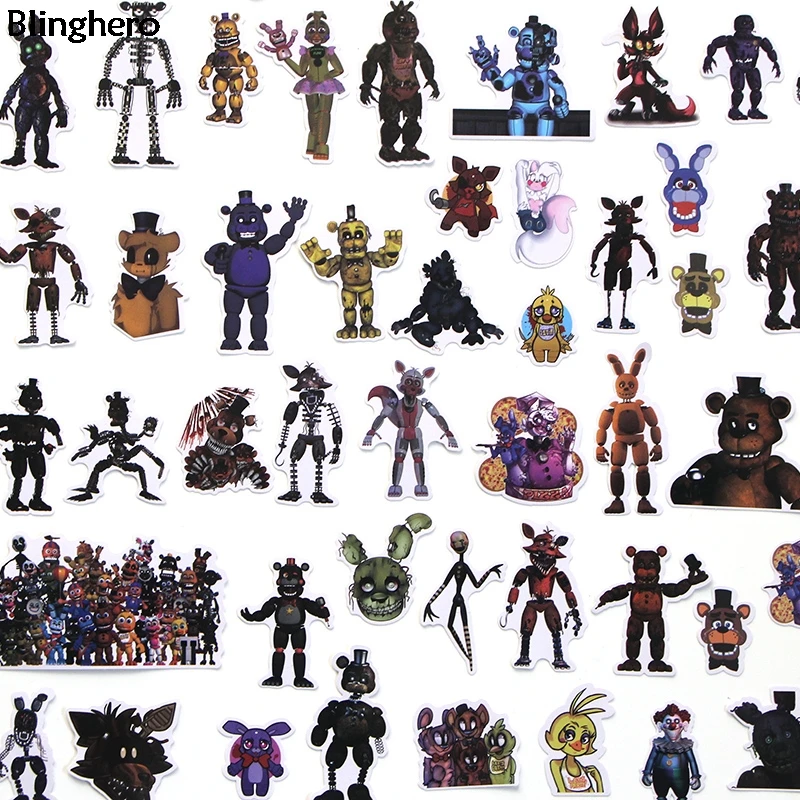 20 компл./лот Blinghero Five Nights at Freddy 58 шт./компл. наклейки "медведь" скейтборд автомобиля стикер s багаж наклейки крутые наклейки BH0124