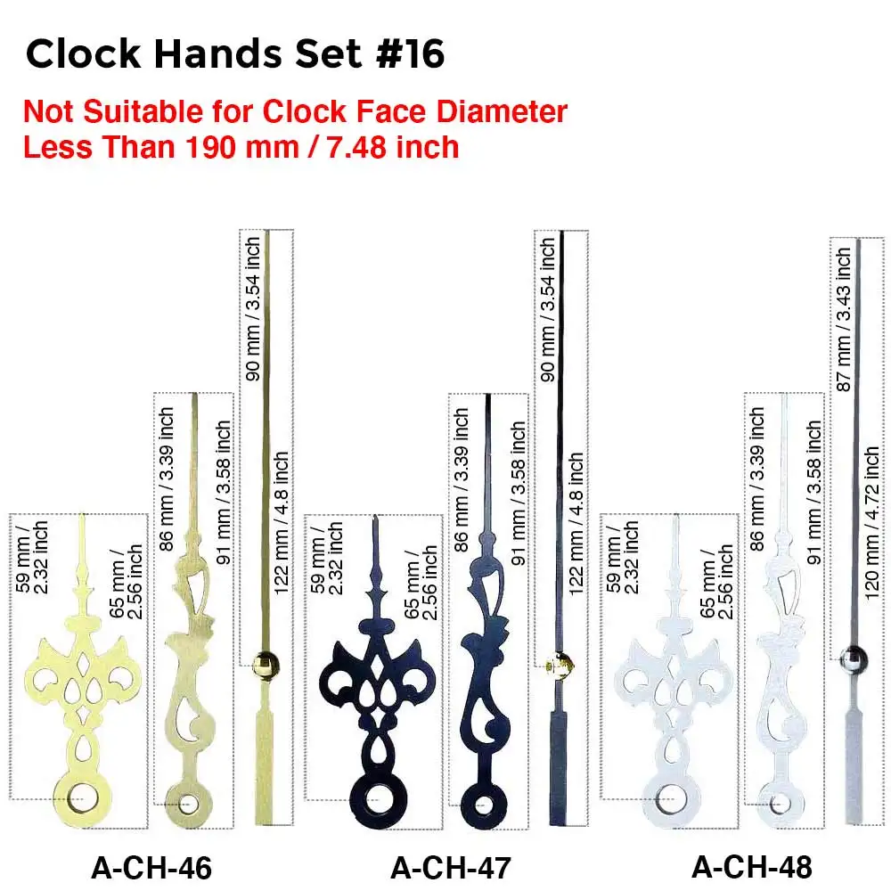 MCDFL Clock Mechanism Silent Quartz Movement Machine Wall Hands Pointer Set Clockwork Table Long Shaft DIY Watches Repair Parts 