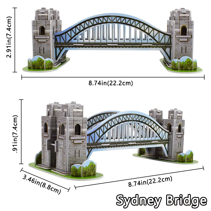 5 Карборд модель здания 3D игрушки Пазлы для детей DIY всемирно известный башня мост Белый дом Развивающий Пазл игрушки подарки - Цвет: 5