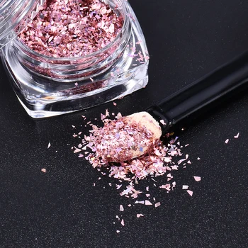 

Holographic Nail Glitter Flakes Nail special Rose Gold Sequins nails powder manicure Decoration