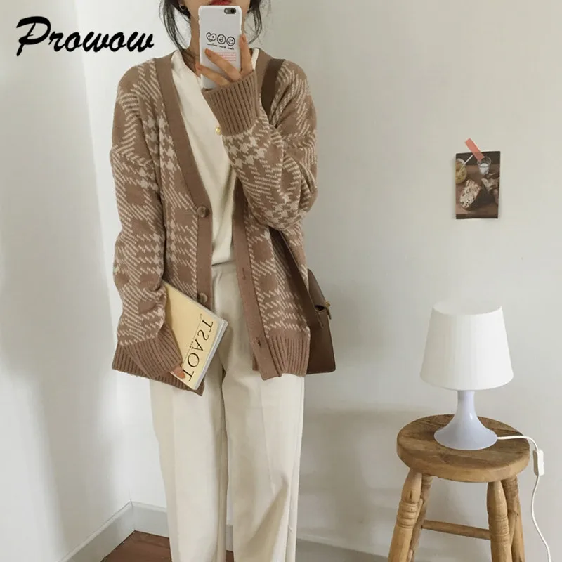Винтажная трикотажная верхняя одежда, женское элегантное вязаное пальто на пуговицах, модные женские кардиганы, милые топы, длинный полосатый свитер с открытой строчкой