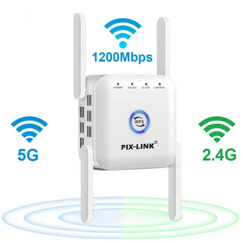 5G Wi Fi ретранслятор 5g Гц 1200 м маршрутизатор Wifi удлинитель с большим радиусом 2 4G