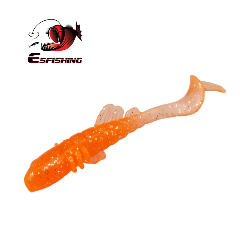 

ESFISHING 2019 New Fishing Lures Slim Single Tail 70mm 2.5g 10pcs Soft Lure Leurre Souple Silicone Bait Carp Fishing PVA