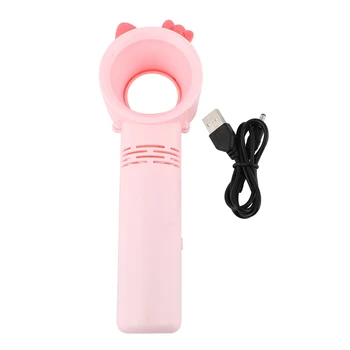 

Portable Handheld Fan USB Charging Fanless Pocket Fan Mini Creative Cartoon Fan Bladeless Fan for School, Office, Dormitory(PINK