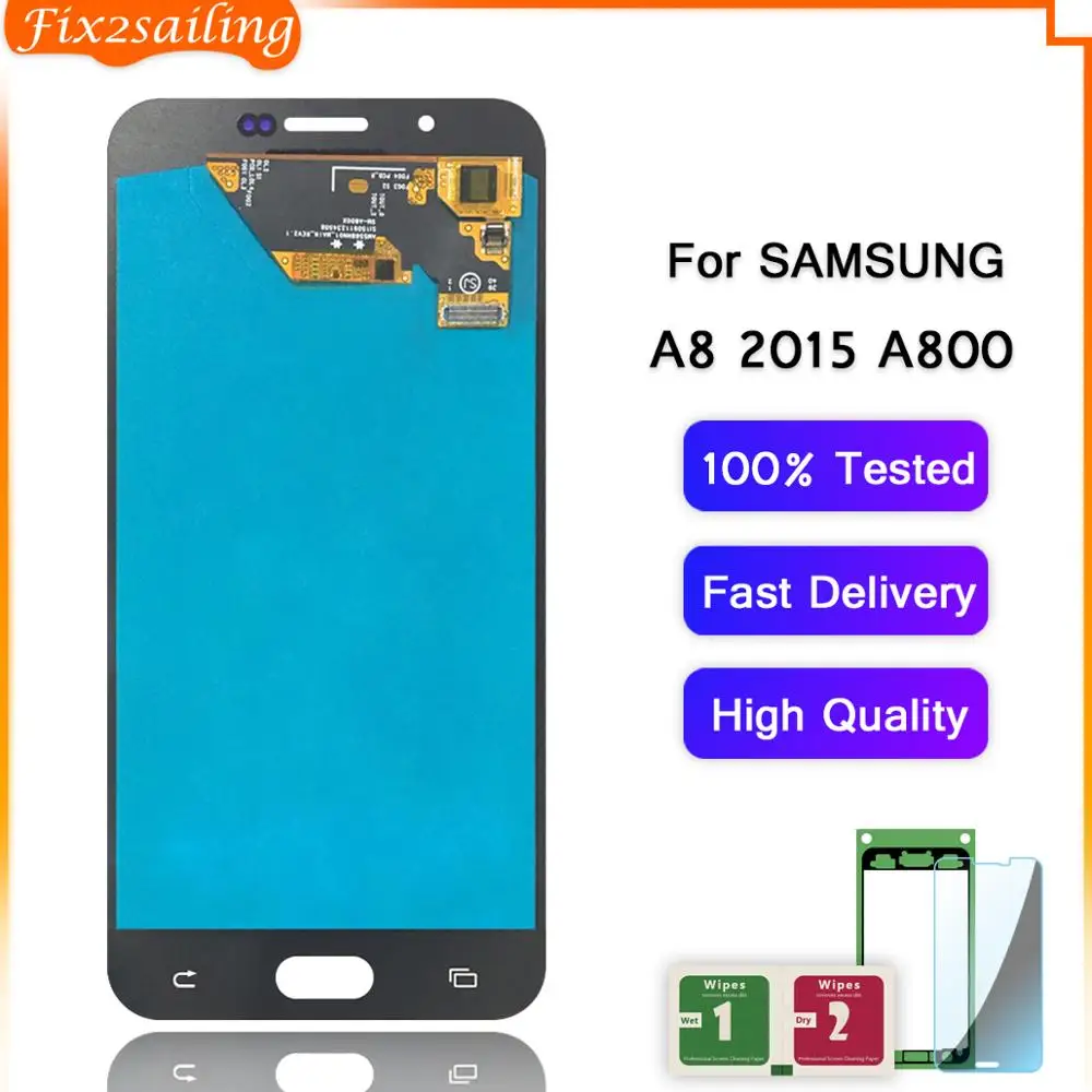 ЖК дисплей fix2парусный 100% рабочий Super HD AMOLED сенсорный экран в сборе для Samsung Galaxy A8
