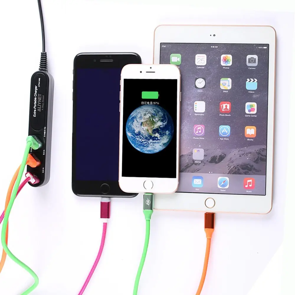 Мульти USB зарядное устройство очень портативный 3 порт адаптер питания для IPhone IPad