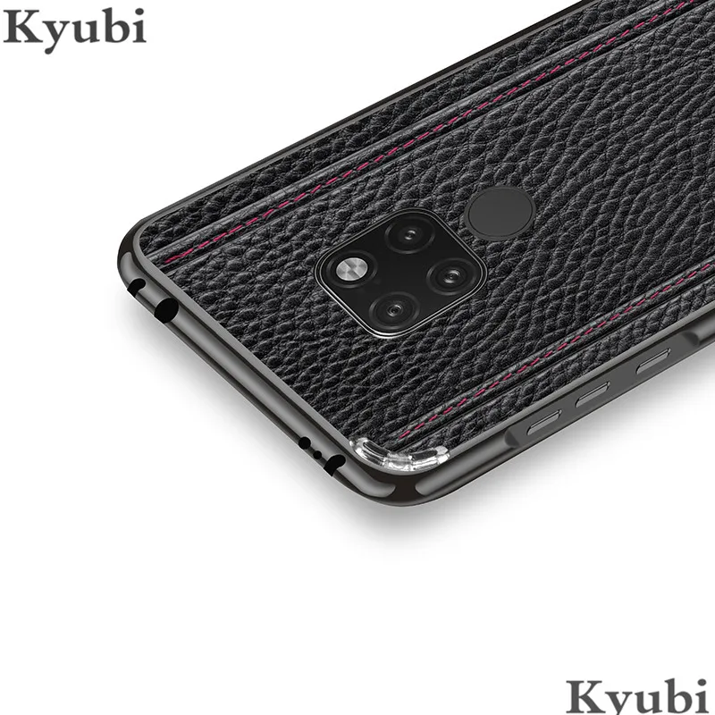 Чехол из натуральной кожи с текстурой личи для huawei mate 20 P20 Pro mate 20X, металлический каркас, чехол для huawei mate 20 P20 ETUI