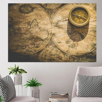 

RELIABLI ART Canvas Painting Old World Map For Home Wall Art Picture for Living Room Posters and Prints Home Decoration Unframed