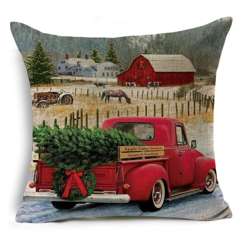 45x45 см, хлопок, лен, Санта Клаус,, чехол, подушка, чехол, с Рождеством, Декор для дома,, Navidad, рождественский подарок - Цвет: 36