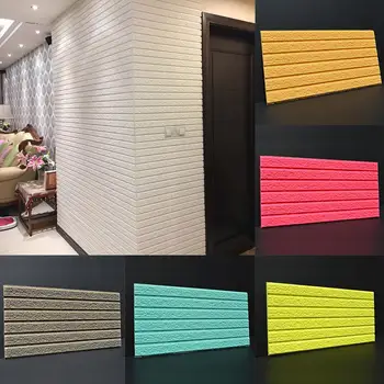 

3D Wall Stickers Imitation Brick Bedroom Decor Waterproof Self-adhesive Wallpaper Living Room Kitchen TV Backdrop Home Decor