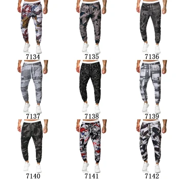 

Cargo Pants Men Autumn and Winter New Arrival European Size Men's Fashion Printing Trousers Full Length