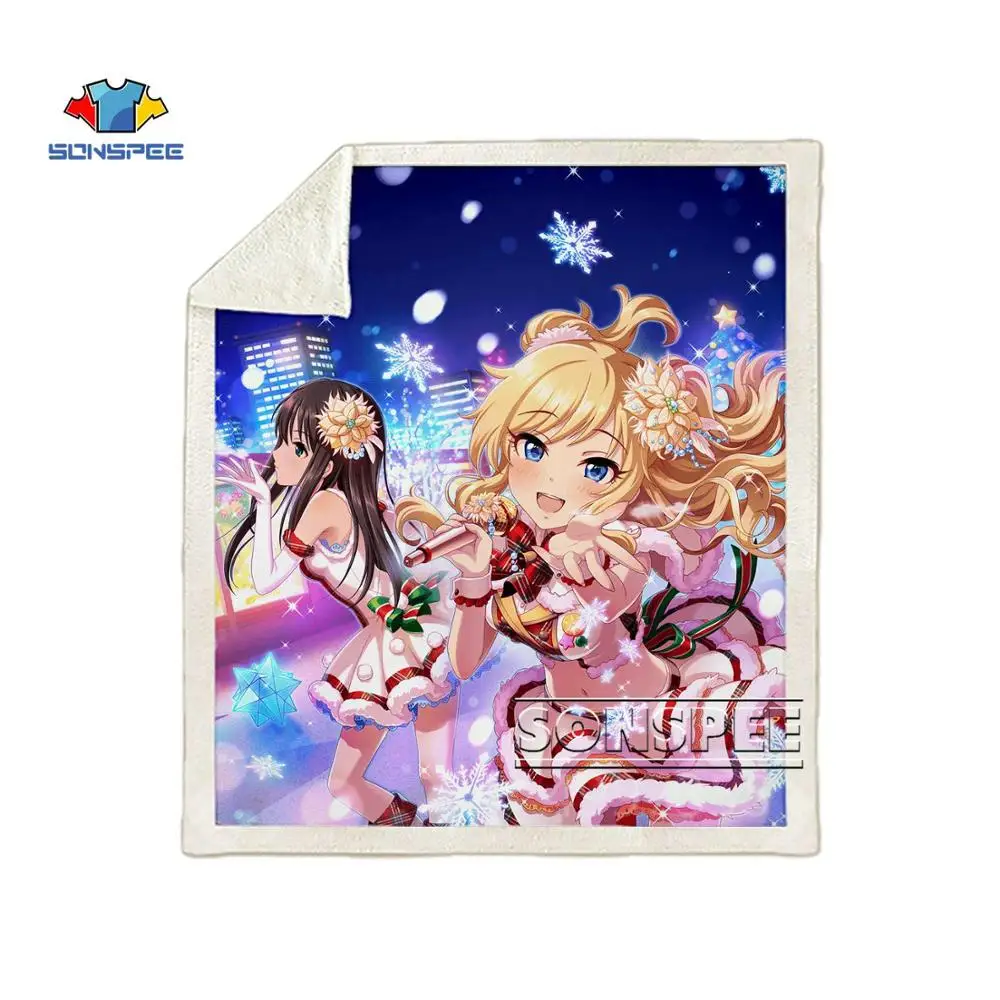 SONSPEE Idol Master Золушка Девушка Дети взрослый 3d принт одеяло Теплый диван Стёганое одеяло покрывало путешествия постельные принадлежности магазин при фабрике K107
