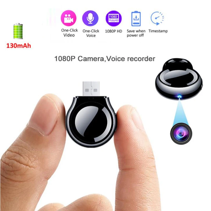 

1080P Mini Small Cam USB U Disk Camera Camcorders Loop Recording Voice Sound Recorder Micro Cam DV DVR Security Cameras