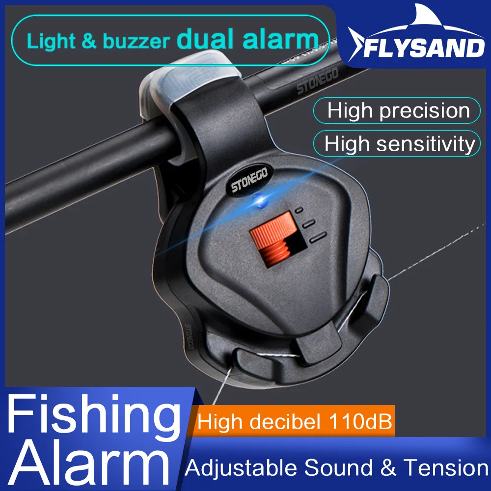 6 BrandNew Electric Fishing Bite Alarm  LED Clip On Rod  $35 Free Shipping 