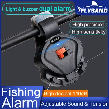 FLYSAND Fishing Bite Alarm Electronic Fish Alarm Bite Sensor Indicator Alarm Fishing Bite Sound Alert Sensitive