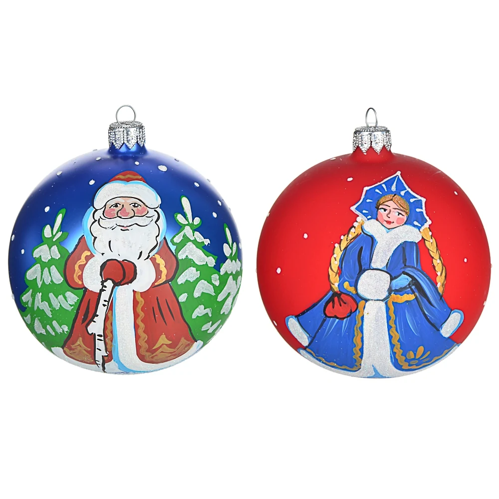 หิมะ BOOM Handmade Ball "ฤดูหนาวรัสเซีย", 100มม.,แก้ว,2