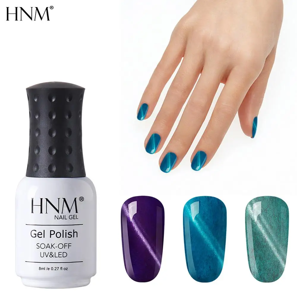 

HNM 8ml Fur Cat Eyes Magnet UV Gel Polish Varnish Soak-off LED Lamp Paint Cat's Eyes Hybrid Varnish Lucky Vernis Gellak Lacquer