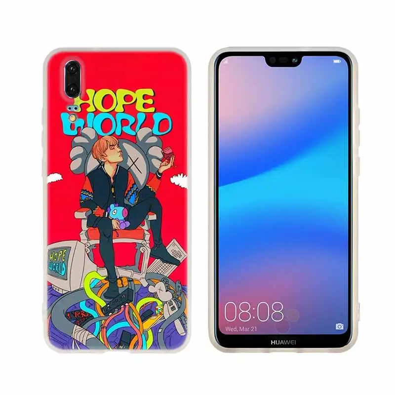 Чехол для телефона huawei P8 P9 Lite P10 P20 P30 Lite Plus Pro P Smart чехол мягкий чехол Bangtan Boys Hope World - Цвет: pattern 10