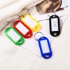 50pcs Multicolor Plastic Key Tags ID Labels Baggage Luggage Name Token Hotel Number Classification Card Split Ring Keychain ► Photo 2/6