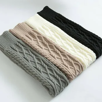 

New Women Winter Autumn Winter Cable Knit Thigh High Stockings Stretchy Solid Fashion Over Knee Long Boot Leg Warmers Lady Girl
