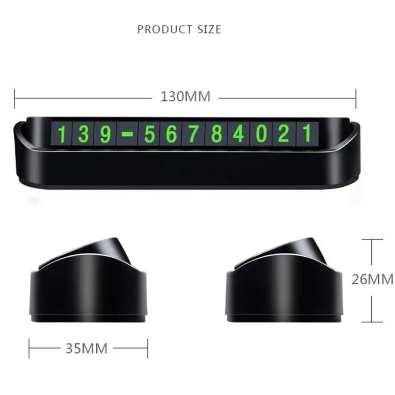 Автомобильный временный стоп знак парковочная карта светящийся номер телефона пластины авто аксессуары