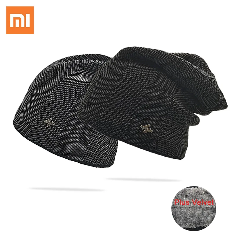 Шапка-бини Xiaomi Mijia для мужчин и женщин зимняя вязаная шапка бархатная утепленная