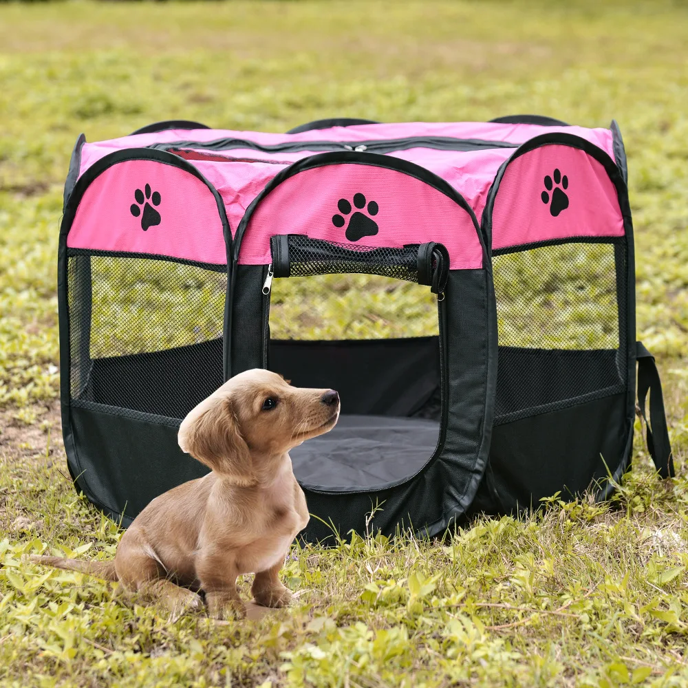 Съемный восьмиугольник забор портативный складной домик для животных собачья клетка для дома шатер для собак для котов манеж щенок питомник легкая работа можно стирать