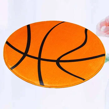

1PC Decorative Carpet Baseball Shaped Round Chair Carpet Floor Mat for Parlor